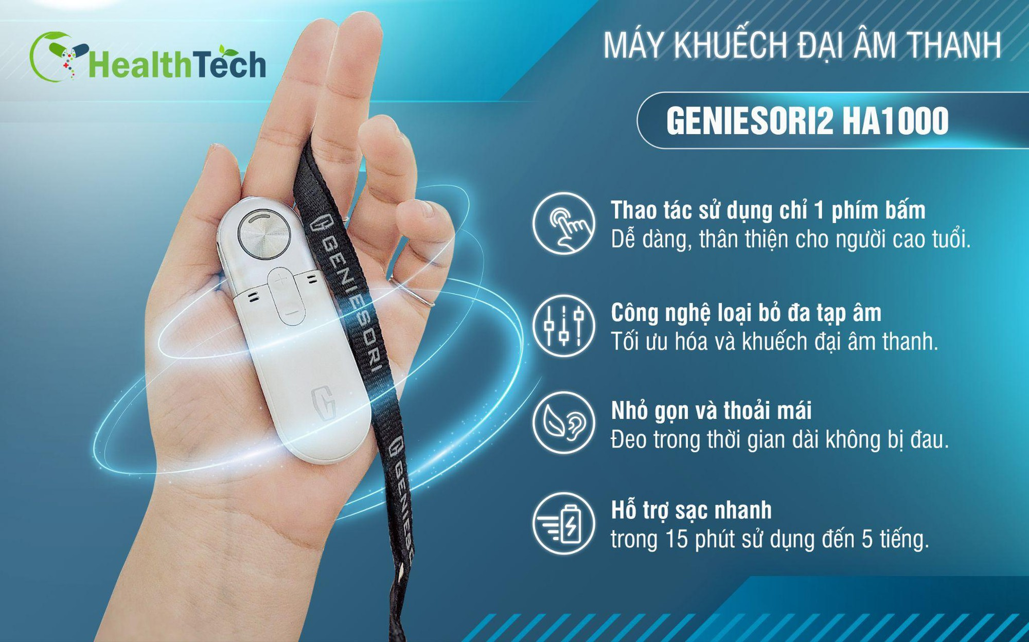 Máy trợ thính với 7 chế độ âm thanh