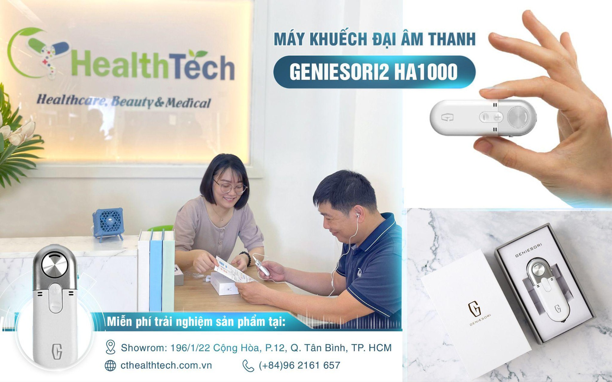 Đặt mua máy trợ thính cho người già tại CT-HealthTech