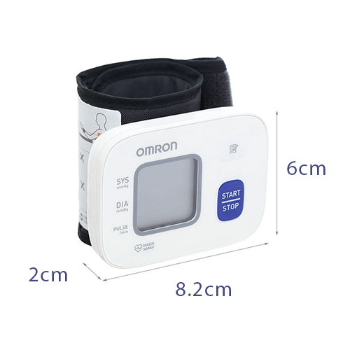 Kích thước thực tế máy Đo Huyết Áp Omron HEM 6161