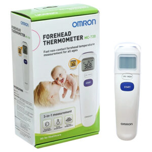 Hộp mặt nghiêng nhiệt kế điện tử đo trán Omron MC 720
