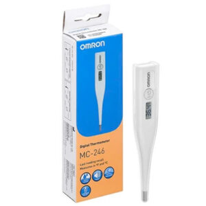 Hộp và nhiệt kế điện tử Omron MC 246