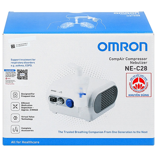 Mặt trên của hộp máy xông khí dung OMRON NE C28
