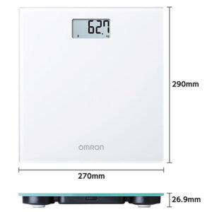 Thông số kích thước Cân sức khỏe điện tử Omron HN 300T2